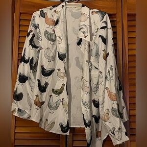 Chicken Print Button Up Shirt